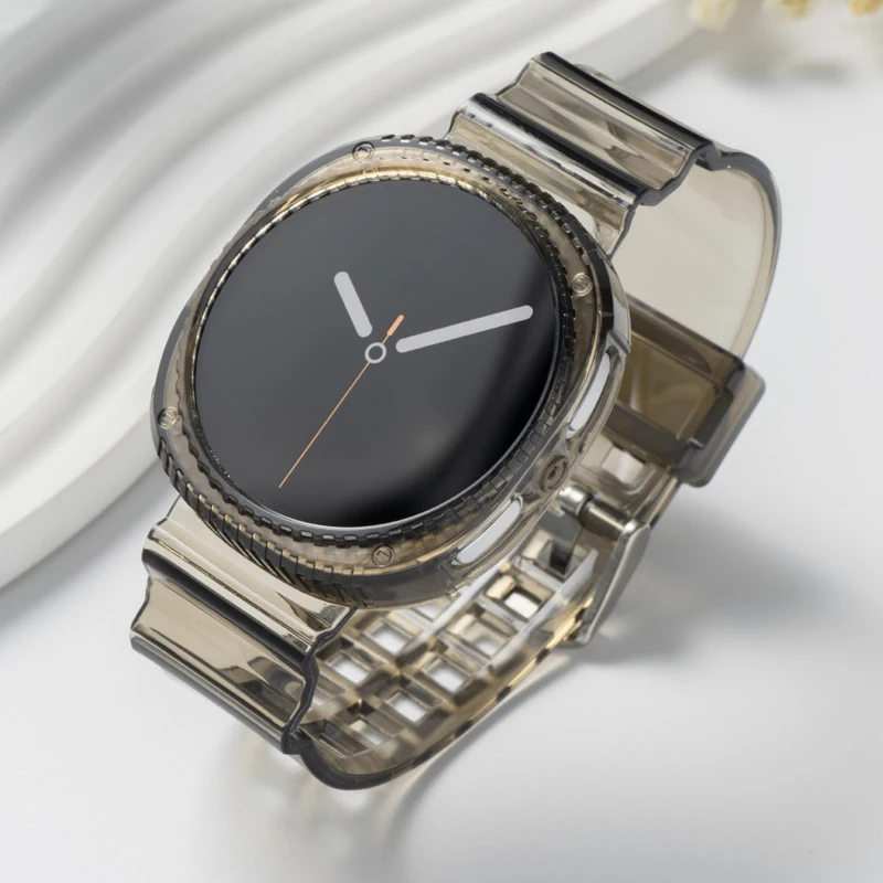 لساعة سامسونج 8 40 مللي متر 44 مللي متر حزام ساعة من السيليكون الشفاف لساعة سامسونج جالاكسي 8 40 44 مللي متر ملحقات الساعة الذكية الرياضية