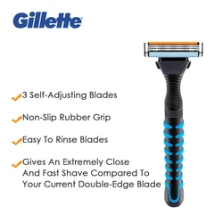 Gillette Vector 3 Razor Shaving Blades Safety Razors Men's Beard Hair Removal Ultra Thin 3 Layer Sharp Shaver Replace Refills