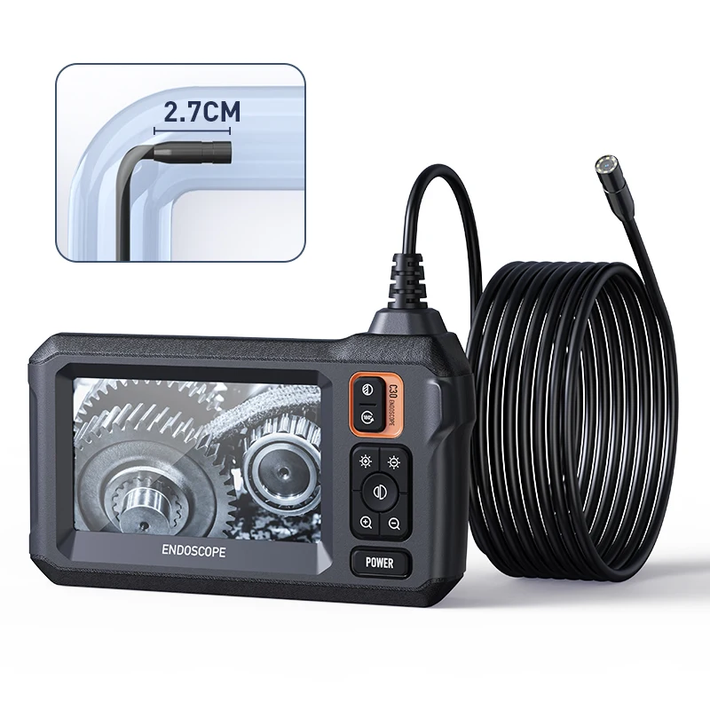 

C30 1080P Endoscope Camera 8mm Single Lens 4.3inch LCD Screen Display Inspection Camera Industrail Piping Endoscopic for Cars