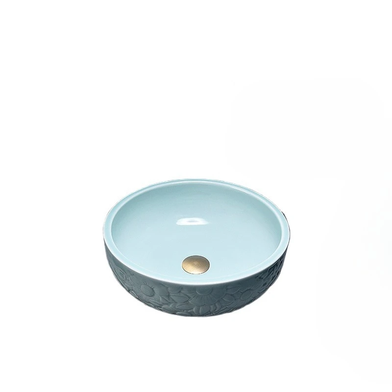 

Ретро ветровой настольный умывальник, умывальник для ванной комнаты, гостиничный B & B домашний керамический художественный умывальник