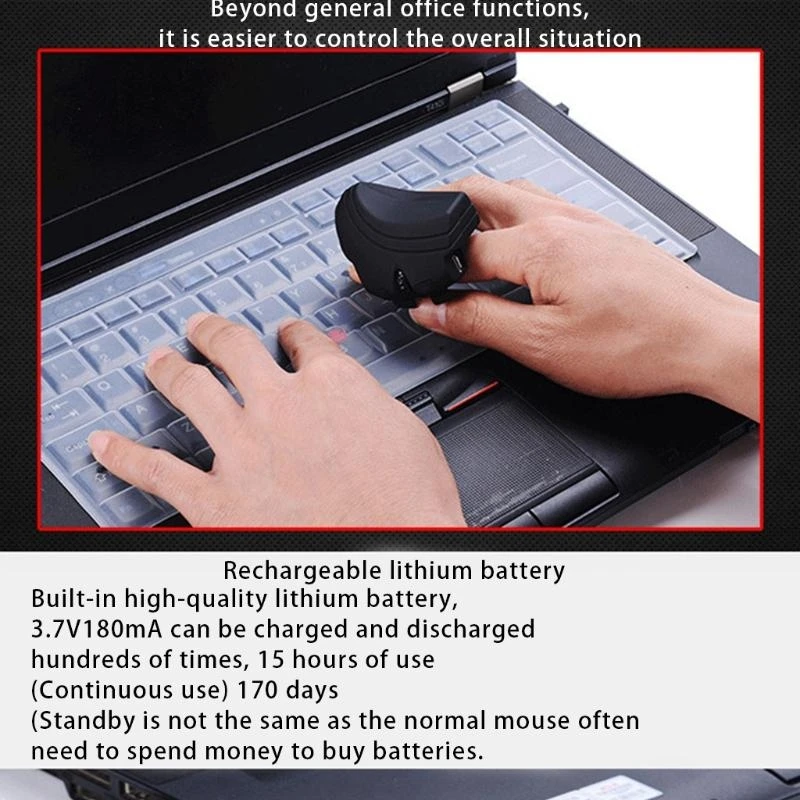 

R1WD Мини -беспроводное кольцо пальца Оптическая компьютерная мышь USB для ноутбука для ноутбука