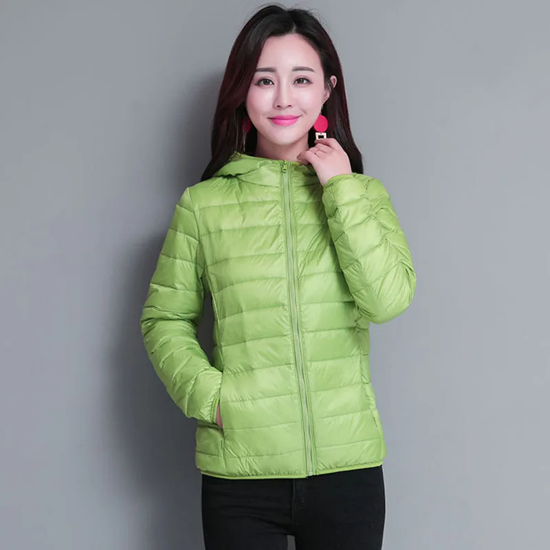 Xpqbb Hooded Down Cotton Jacket Women Autumn Winter Thin Light Liner Warm Short Parkas Woman Korean Windbreaker Quilted Outwear