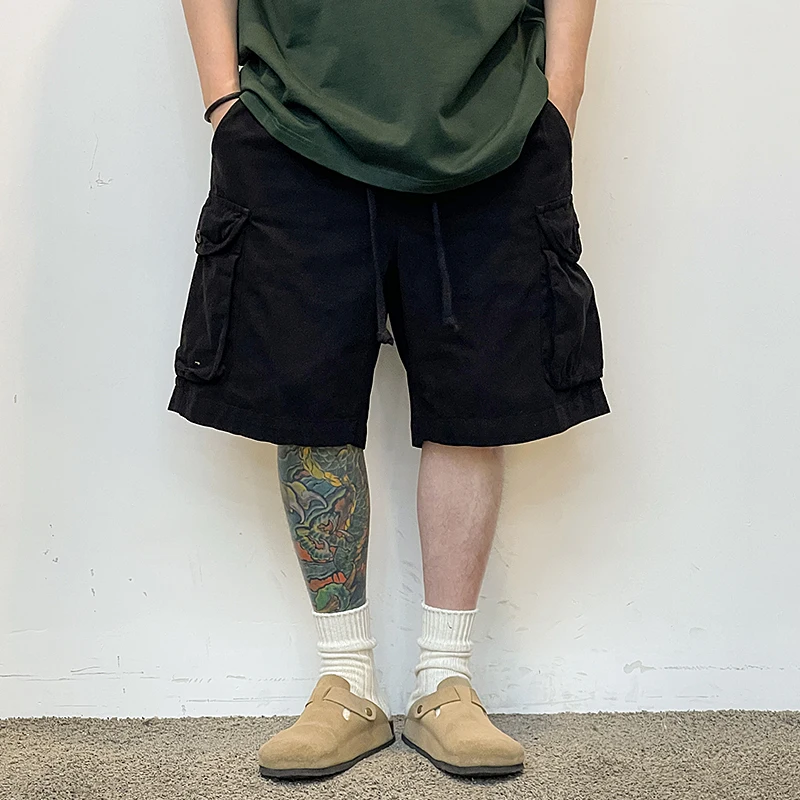 Japanese Streetwear High Quality Loose Camo Tactical Shorts Men Clothing Summer Outdoors Harajuku Casual Baggy Cargo Pants Male