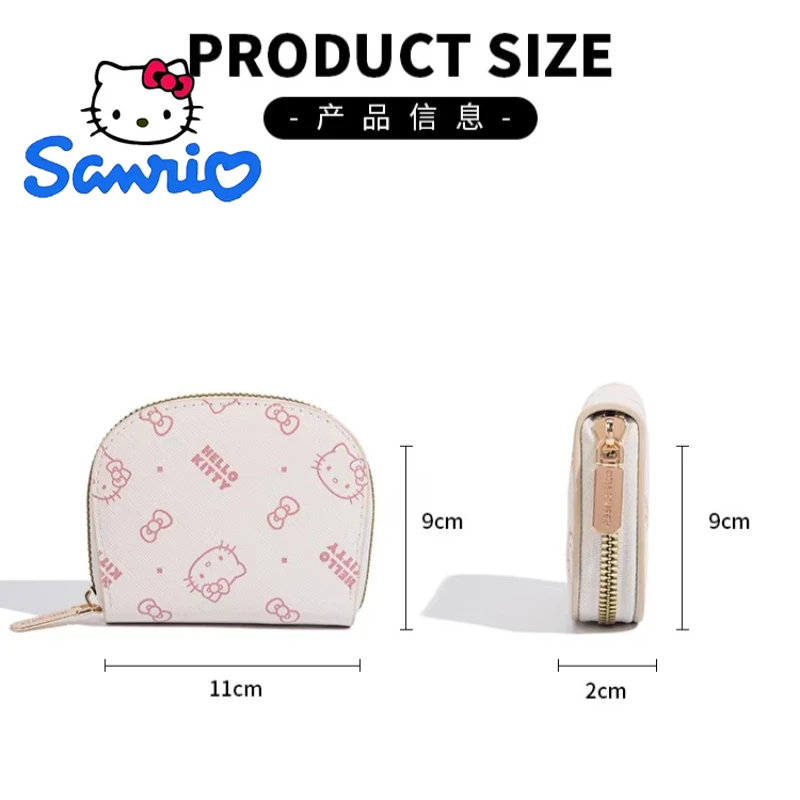 Hello Kitty Luxury Card Holder Purse Handbag for Women Printed Zipper Portable Multi Card Slots Cute Cartoon Coin Purse