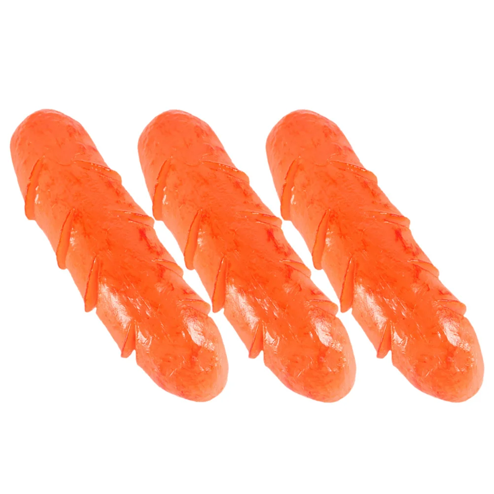 3pcs Fake Roasted Sausage Realistic Pvc Food Prop For Bakery Restaurant Display Decor Simulation Hot Dog Artificial Food