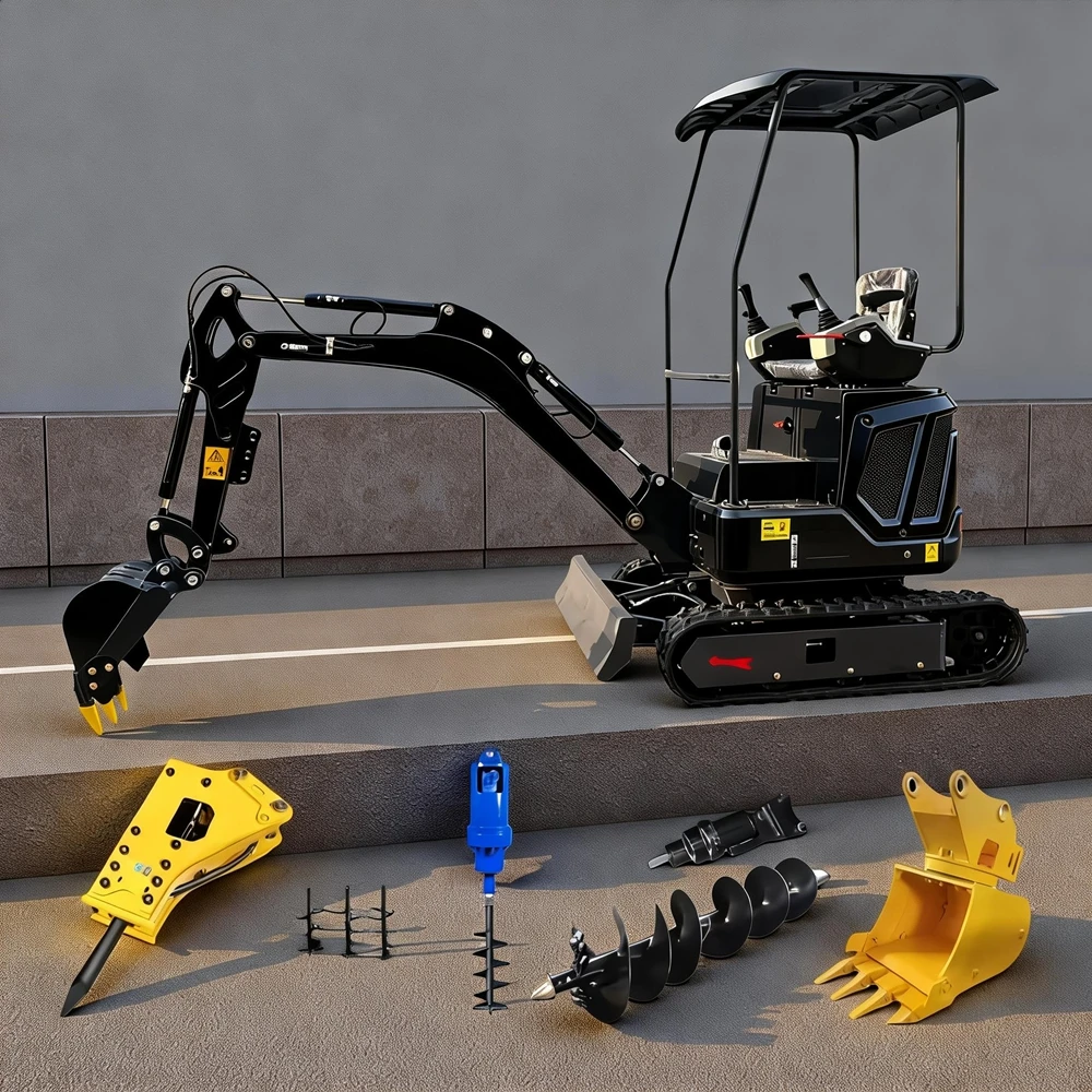 

Agricultural Mini Diggers 0.8Ton 1.8Ton 2.0Ton Construction Mini Excavator EPA Euro 5 Hydraulic Crawler Tools