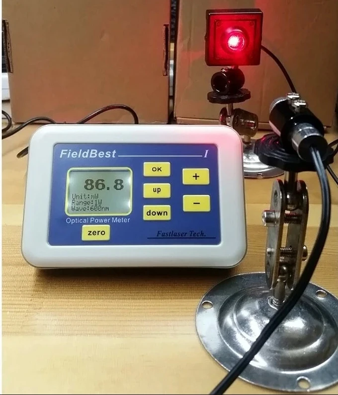 5mW-2W Optical Power Meter  Laser Power Meter Full Wavelength  High Accuracy Resolution 0.1mW