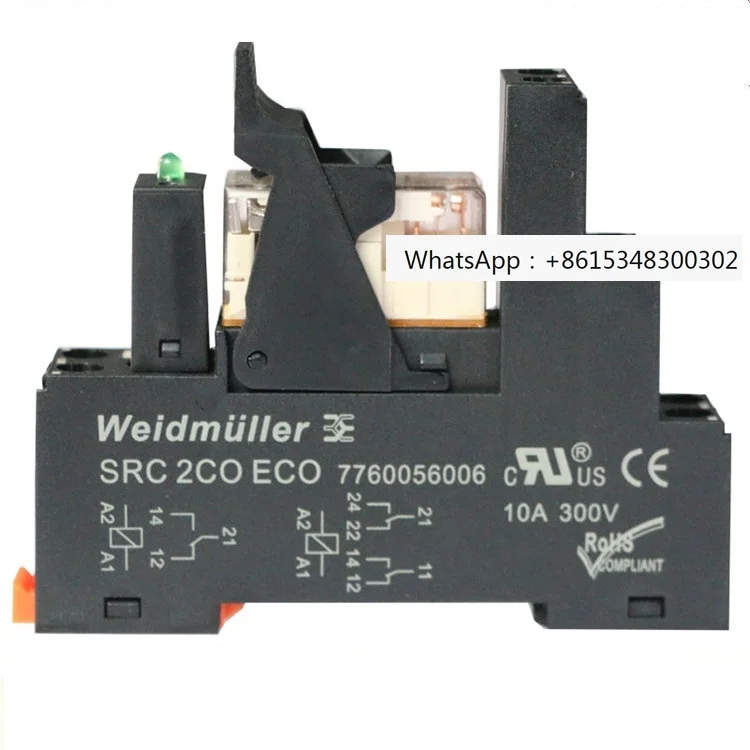 

Weidmuller реле RCL424024 с базовыми комплектами RCL 24VDC 2CO 7760056025