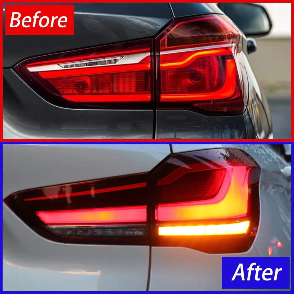 For BMW X1 2016-2019 F48 F49 LED Car Taillights Assembly Upgrade High Configure Style Flashing Signal Light Tools Plug and Play