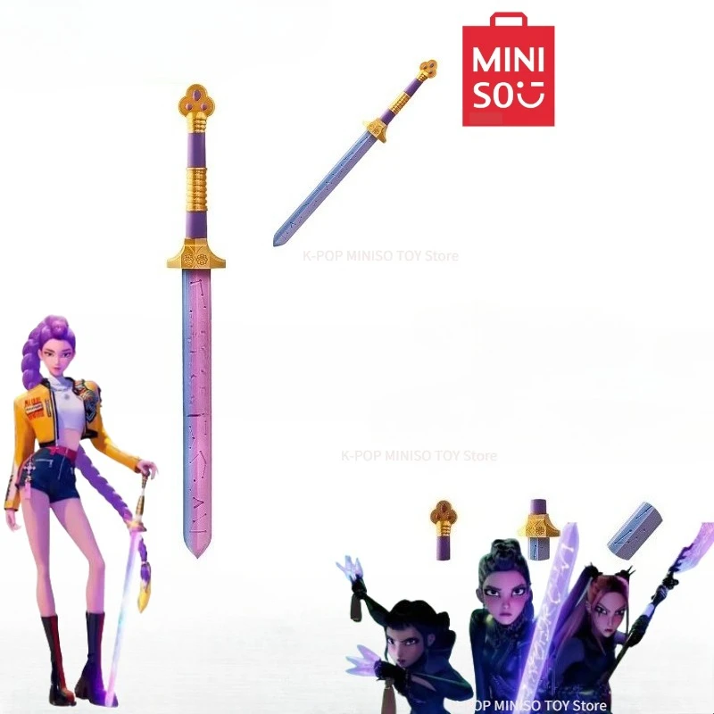 

HOT pcs Kpop Demon Hunters Rumis sword Cosplay prop Purple Dart With A Colored Concentric Knot Ribbon Gift For Fans