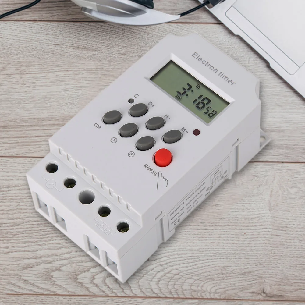 AC 220V 25A Programmable Electronic Timer Switch Control KG316T-II