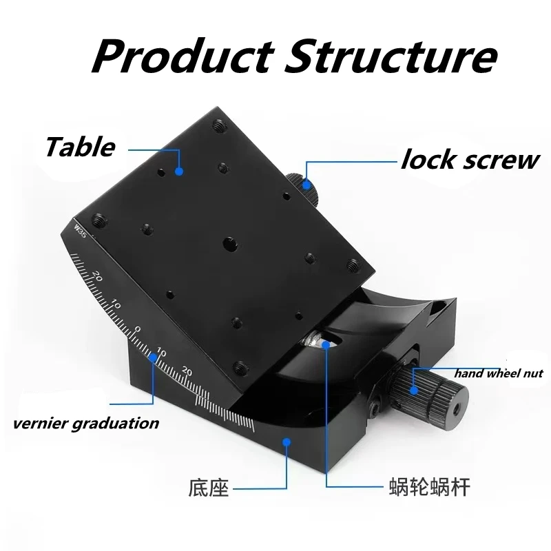 X Axis GFG40 40 GFG60 60 Sliding Table Manual Radian Angle Table Goniometer Swing Table Measurement Displacement Rlinear rail