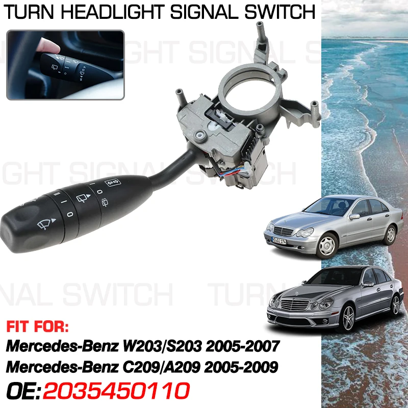 For Mercedes Benz C230 W203 S203 2005-2007 Mercedes Benz CLK320 C209 A209 2005-2009 Car Turn Signal Headlight Switch 2035450110