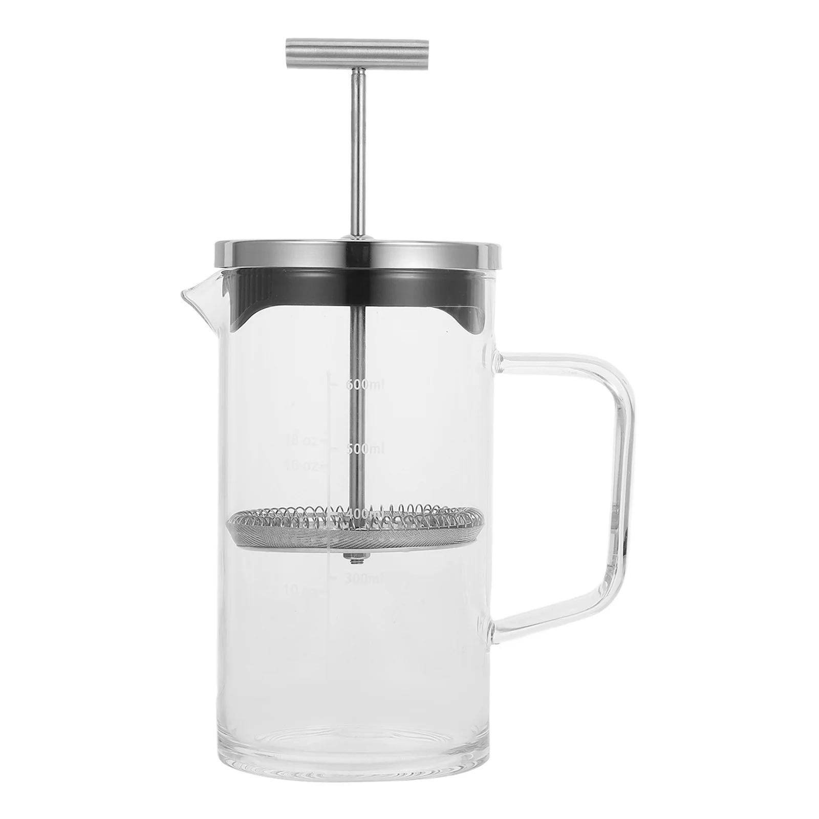 

Coffee Teapot Large Capacity Filter Lid 1Pcs Household Manual Transparent Coffee Press Household Coffeepot