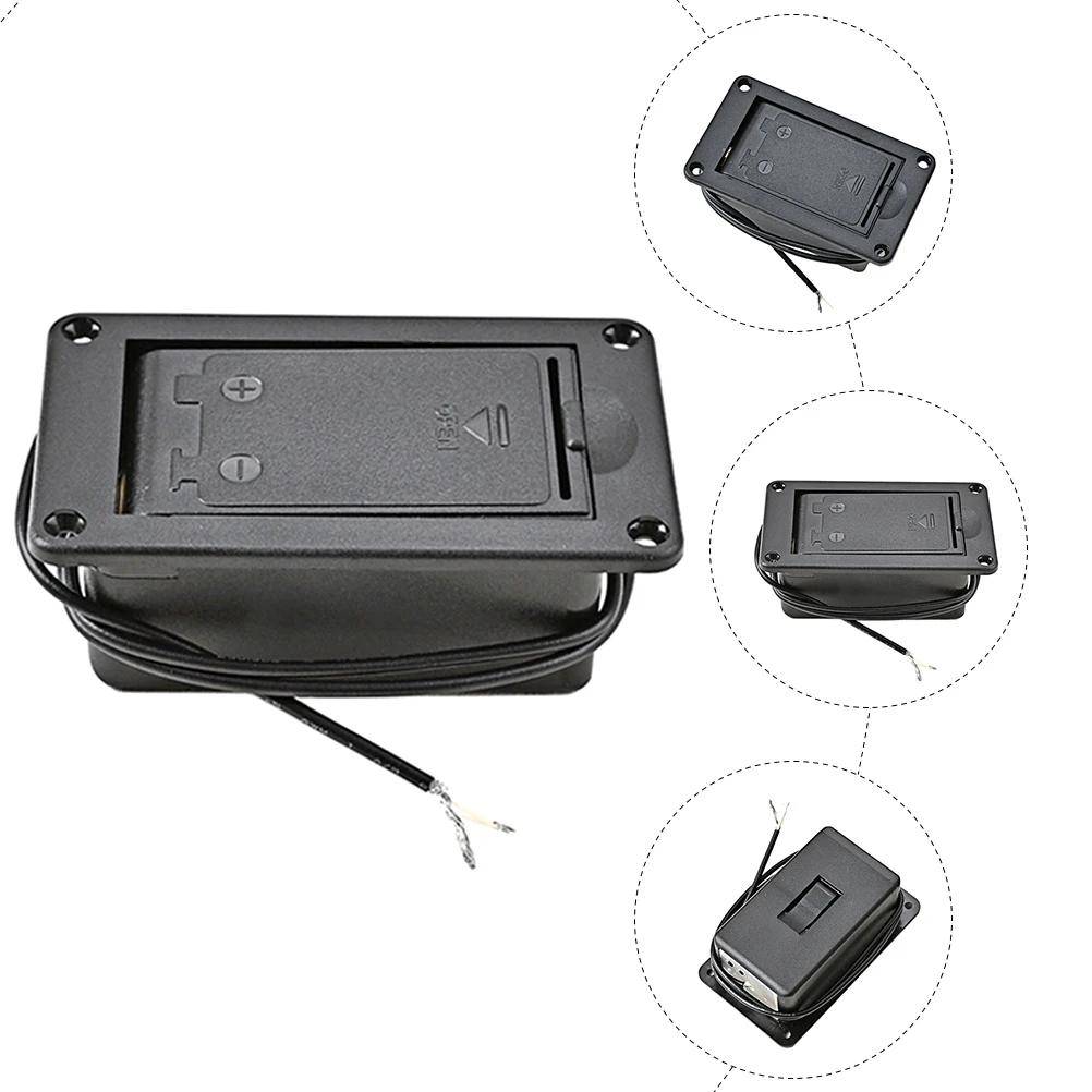 

Plastic Box For Guitar Bass Pickup Replacement 9V Case Holder Durable Light Simple Design Easy Open Long-Lasting