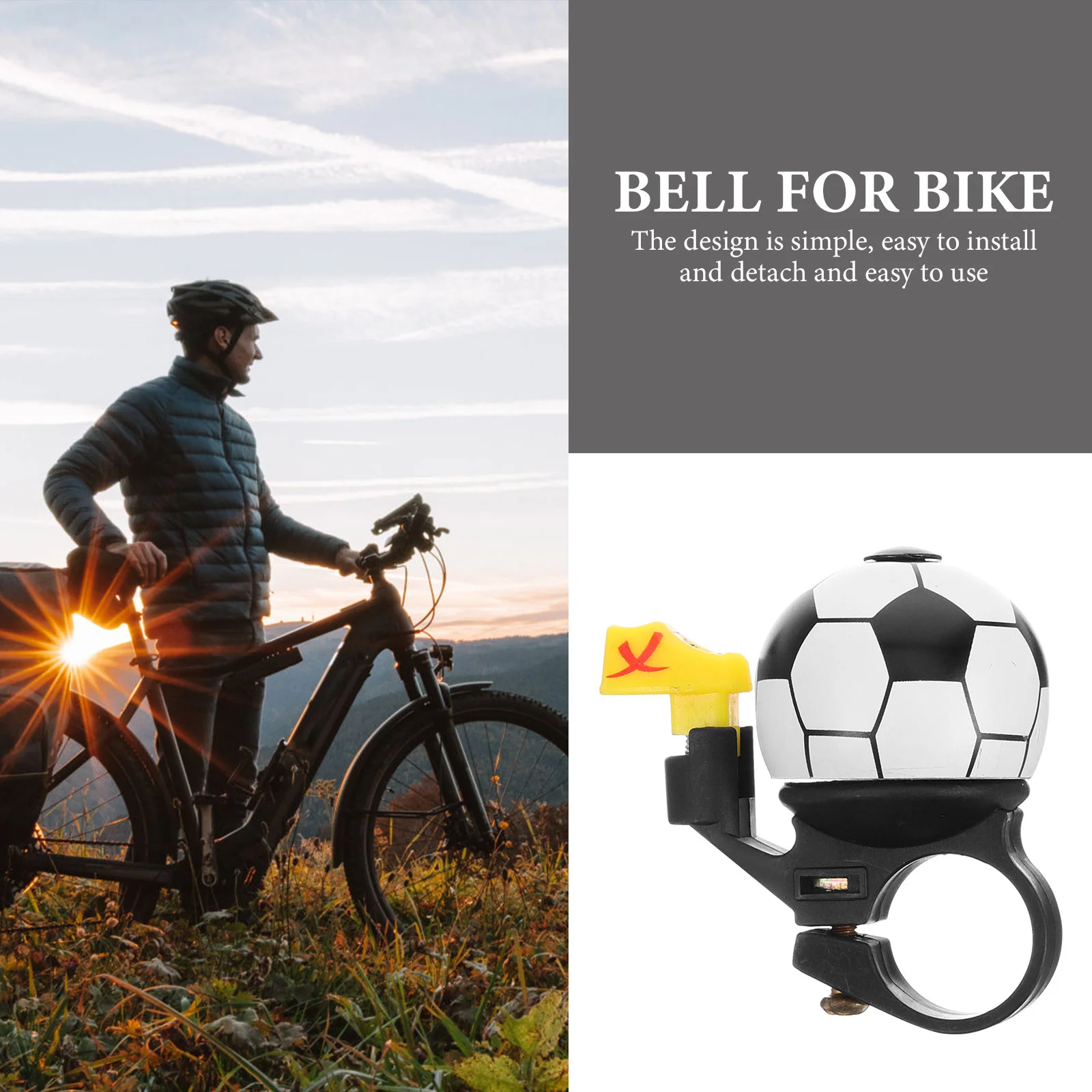 Road Bike Bell Bicycle Football Bicycles Accessory Handlebar Multi-function Novelty Cycling Ring Chime