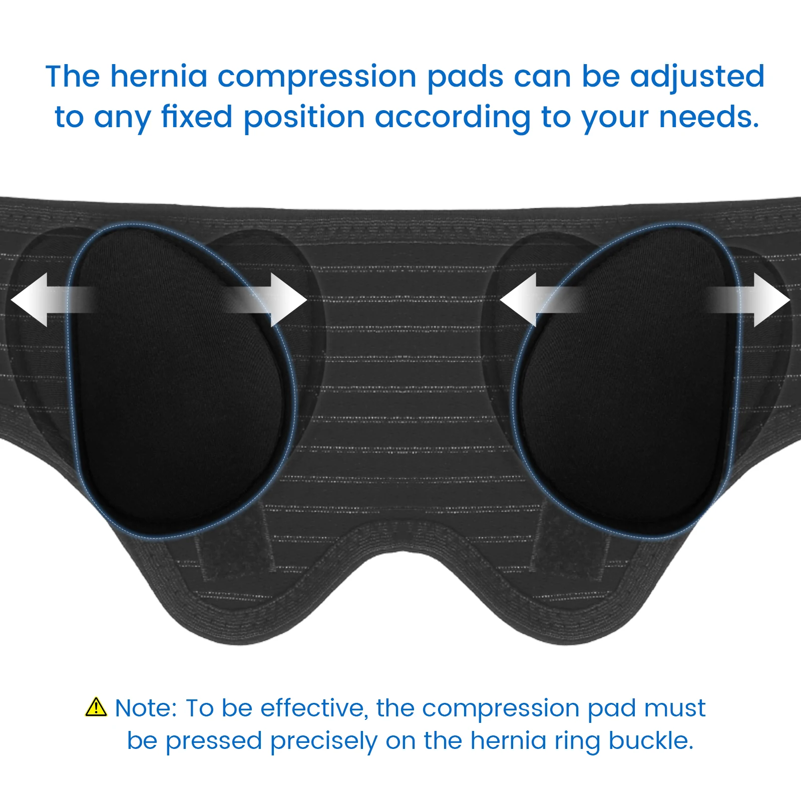 VELPEAU Hernia Belt Truss Adjustable Hernia Belt Support for Single/Double Inguinal with 2 Compression Pads for Men and Women