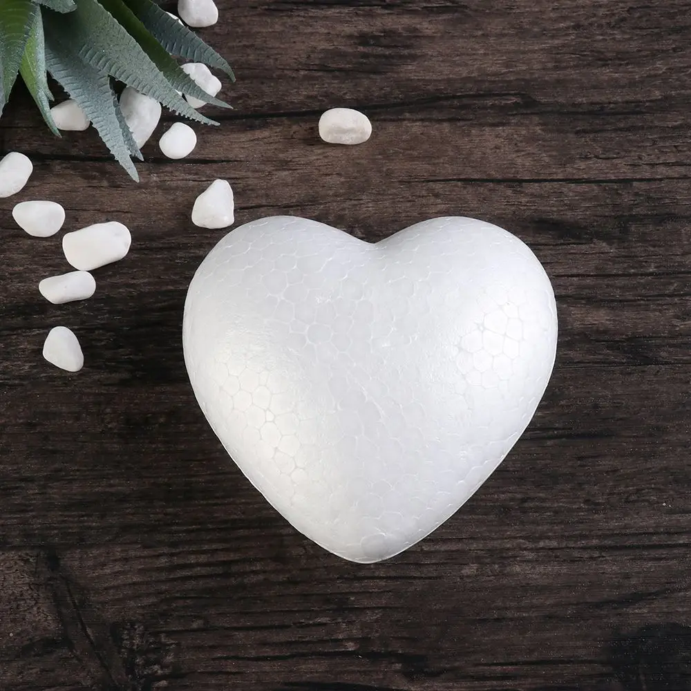 New Heart Foam Mould White Craft Balls Styrofoam Modelling Polystyrene Wedding Decor DIY Ball Party Decoration 6/8.5/10/15cm