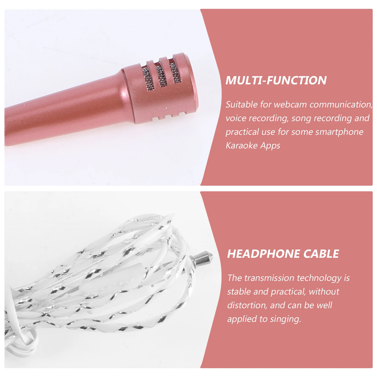 

2Pcs Mini Portable Recording Compatible Smartphone Laptop 35mm Audio Plug Play WebCam Karaoke Cell Phone Microphone Song