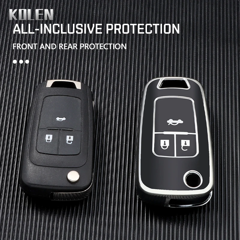 TPU Car Key Case Cover Shell Fob For Chevrolet Cruze Impala Camaro Garna Equinox Volt Yakista AVEO Impala GMC Terrain Keychain