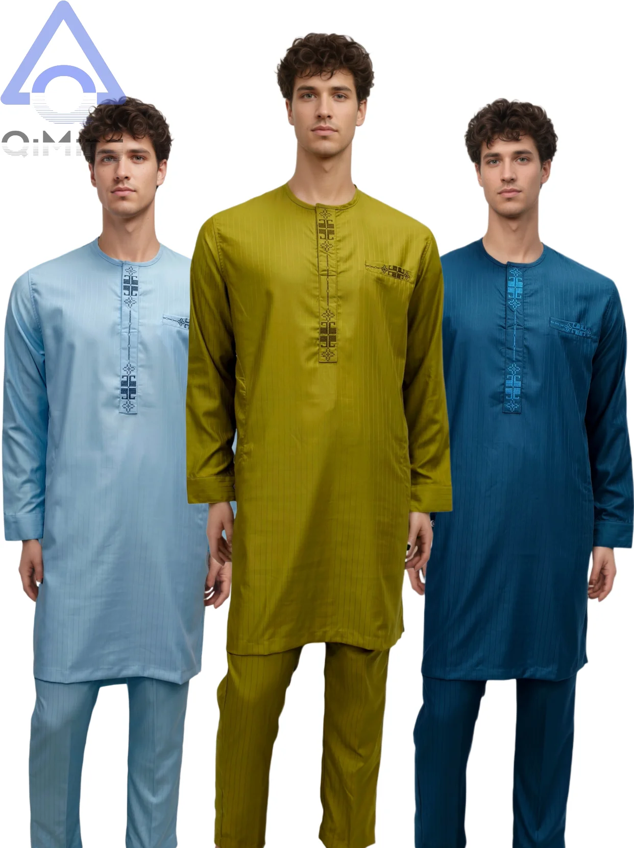 Arabic Tunica Islamic Dubai Pakistani Muslim Clothing Containing 40% Cotton Set Kaftan Djellaba Hajj Men's Prayer Muslim Clothes