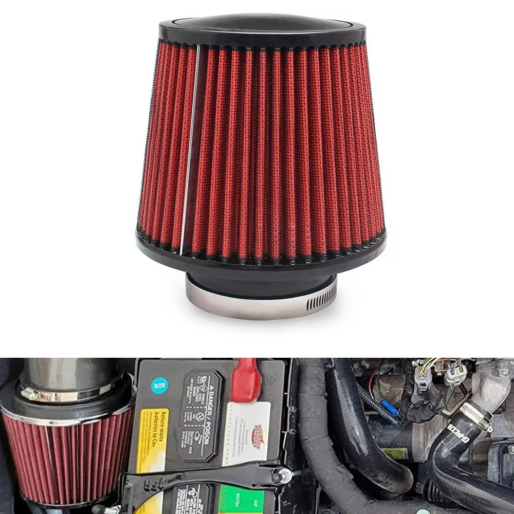 Universal High Flow Inlet Car Cold Air Intake Air Filter Cleaner Pipe Modified Scooter 4\