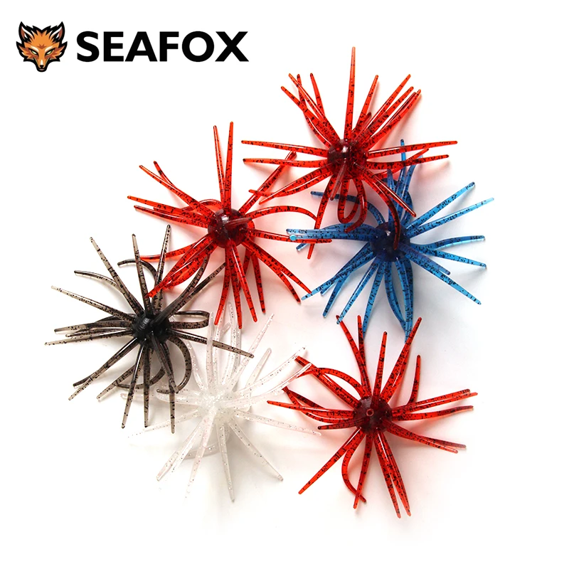 Fishing Sea Urchin Lures 9.5g Silicone Worm Silicone Worm Lure Handmade Artificial Tackle.