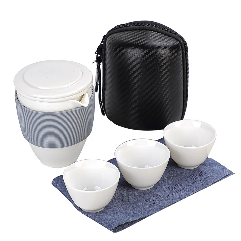 Tea Set Express Cup Portable Outdoor Tea Making Cup One Pot Three Cups Tea Pot