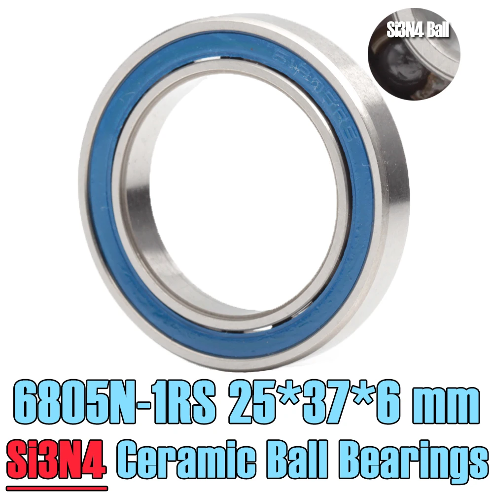 

6805N Bearing 25*37*6 mm ( 1 PC ) Bicycle For HT2 BB51 GC15 BB86 Bottom Bracket 6805-RD 6805N-RS MR25376 RS Si3N4 Ball Bearings