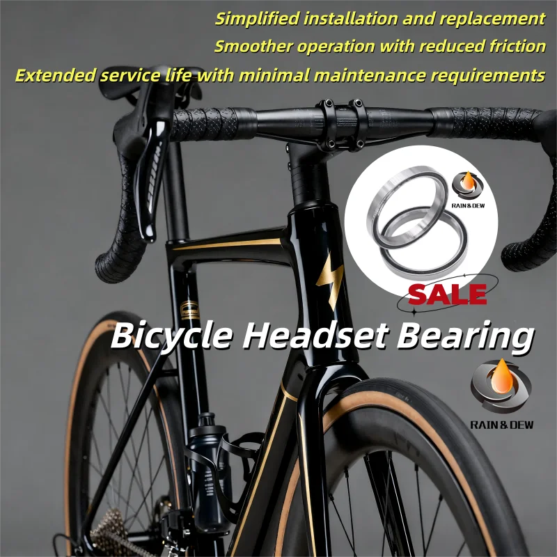 ชุดลูกปืนแฮนด์จักรยานเสือหมอบ ACB495H6.5 1 ชิ้น ขนาด 40.5*49.5*6.5 มม. 45/45 องศา ทำจากเหล็กโครเมียม แบบเรียว ชุดลูกปืน ACB สำหรับด้านบนและด้านล่าง