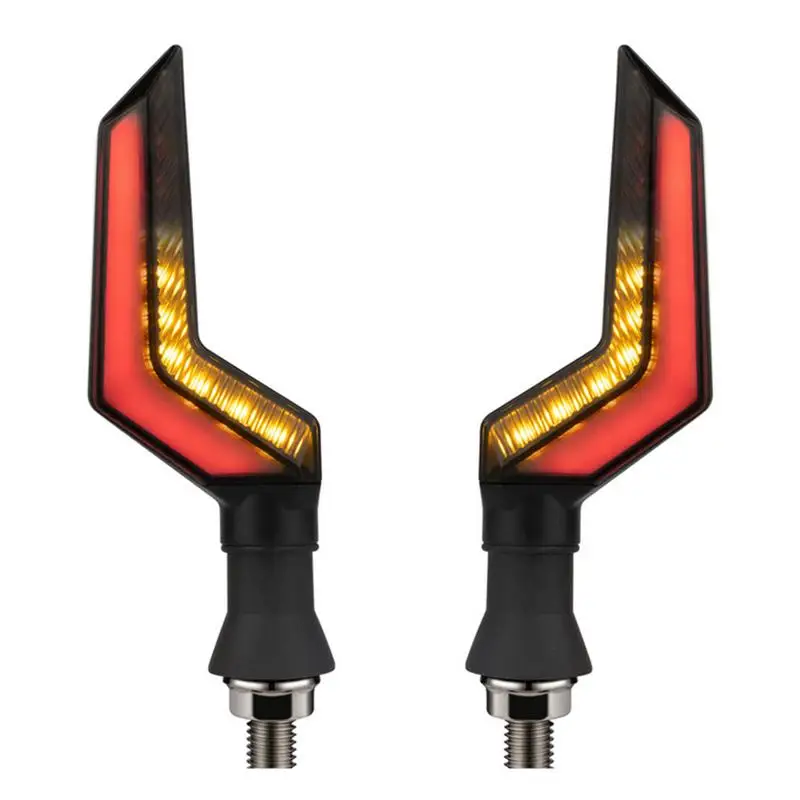 

2Pcs Motorcycle LED Flasher Motorcycle Turn Signals Light Practical Signal Lamp Accessories Bendable Flowing Water Light