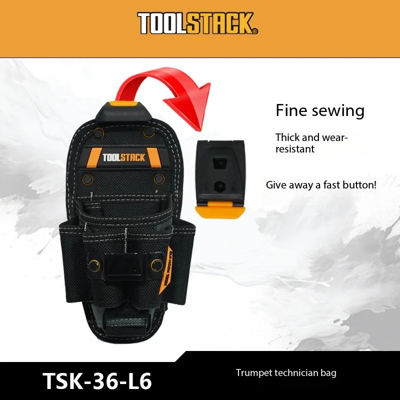 TOOLSTACK Mechaniker-Tasche mit Mehrfachfächern für Zangen und Schraubendreher, Schnell Aufhängbare, Verschleißfeste Werkzeugtasche für Elektriker – Detail 18