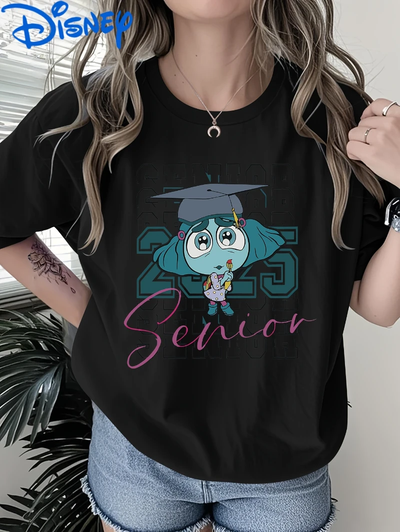 

Disney Computer Squad "Sad Pattern T-shirt - Casual Round Neck Short Sleeve for Men and Women