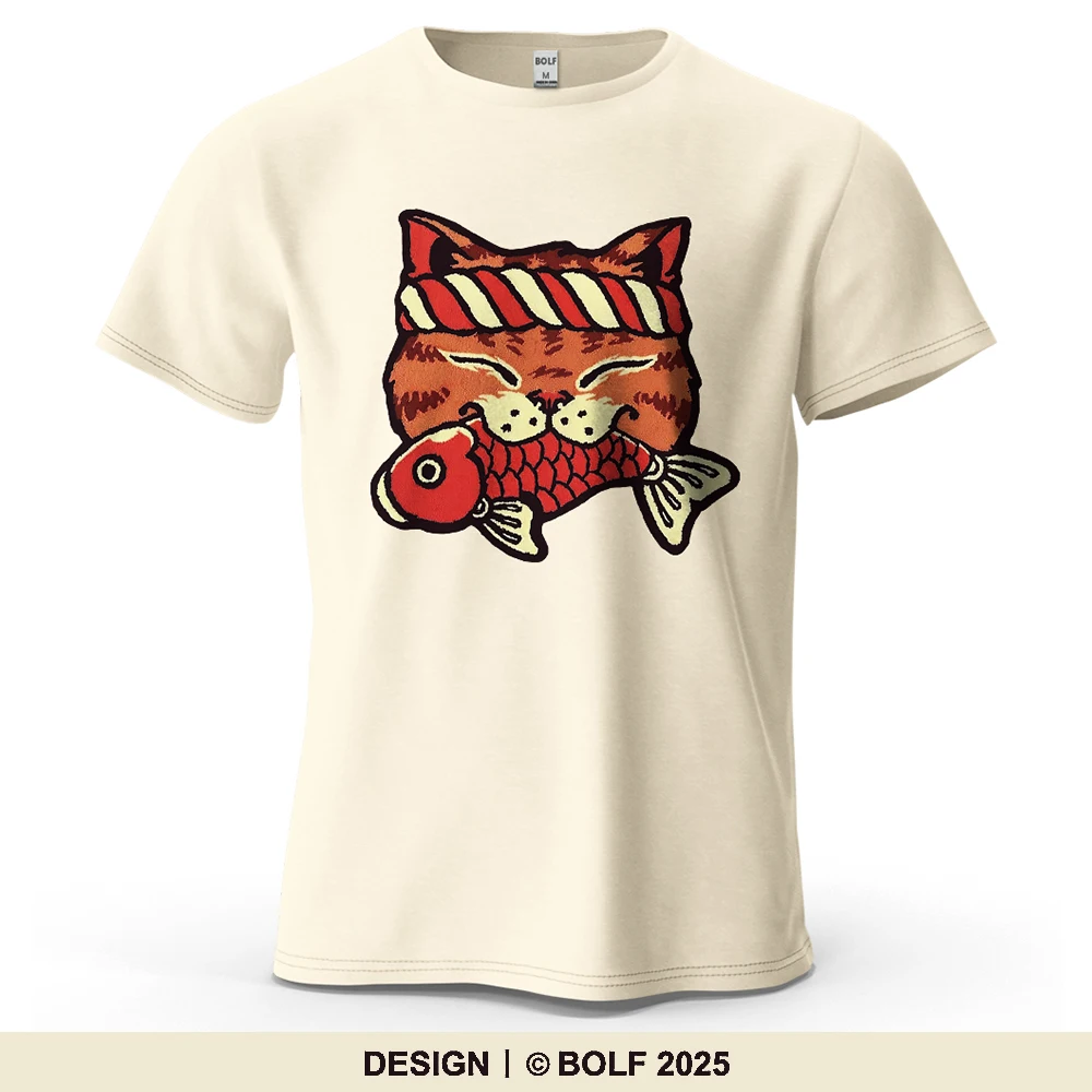 Herren-T-Shirt mit Katze-Motiv, bedruckt, 100 % Baumwolle, übergroß, niedlicher Cartoon, lustige Grafik-T-Shirts für Damen, Tops, T-Shirts, Streetwear