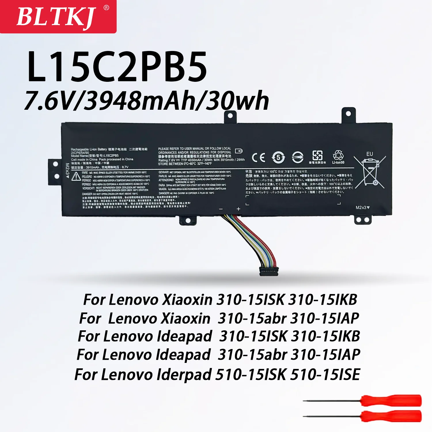 NEW L15C2PB5 Laptop Battery For Lenovo IdeaPad 310-15ISK 510-15ISK Xiaoxin 310-15ISK 310-15ABR L15M2PB5 L15L2PB5 L15L2PB4 L15C2P