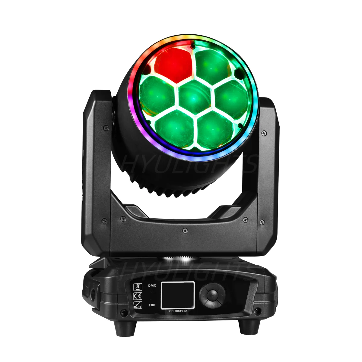7x40W Bee Eye Beam Wash Halo-Effekt LED Moving Head 300W RGBW 4in1 DJ Bühnenbeleuchtungseffekte – Detail 5