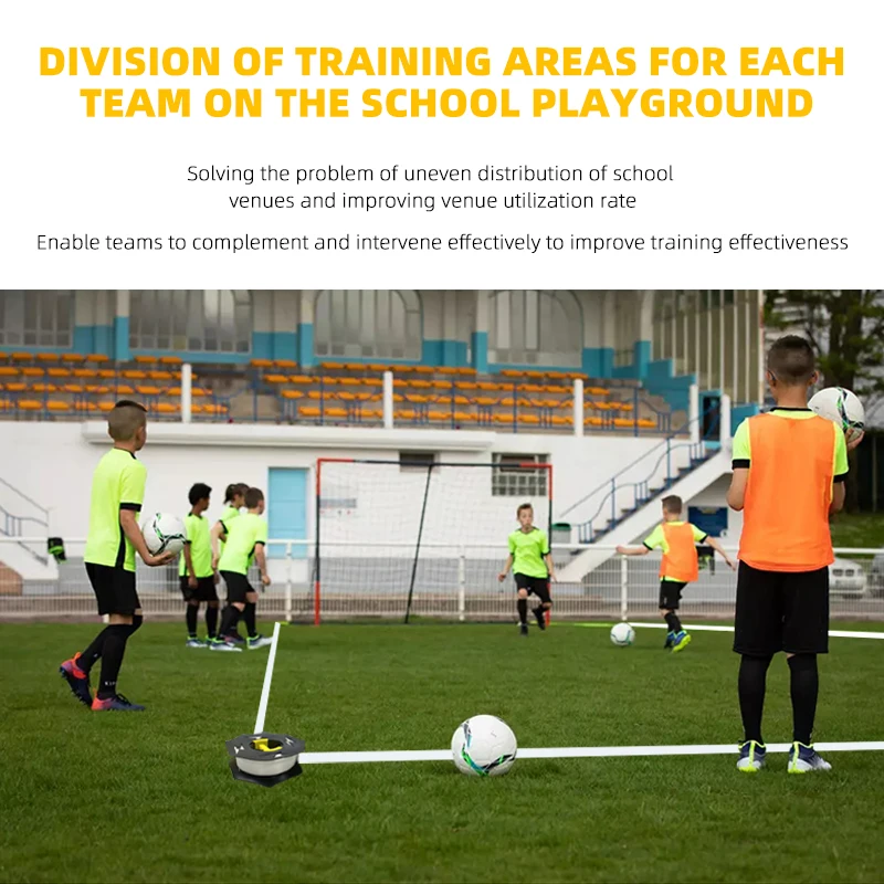 الإعداد السريع المدافع حارس المرمى معدات التدريب خط الملعب الحدود علامة خط الملعب نقطة علامة تدريب كرة القدم