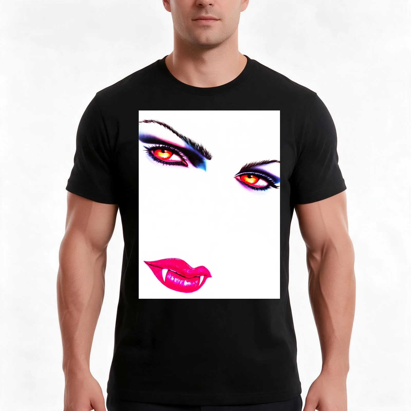 Night of Fright Artwork 1 T-Shirt, Summer Casual Cotton Tee, Oversized Streetwear Tops, Vintage Graphic Print, Unisex Men Women