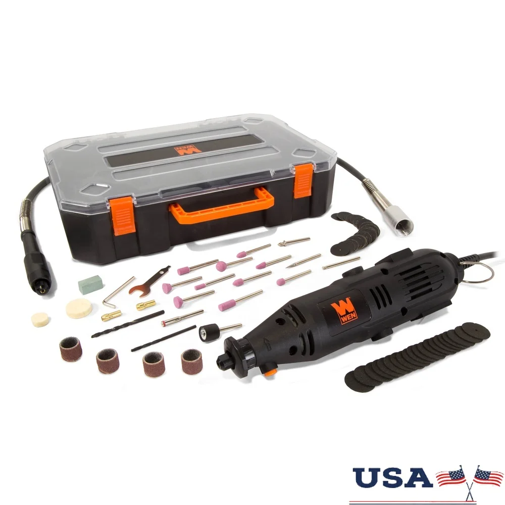 

Вращающийся инструмент с переменной скоростью 1 А и 100 аксессуарами, чехол для переноски гибкого вала, резка, шлифовка, полировка, сверление