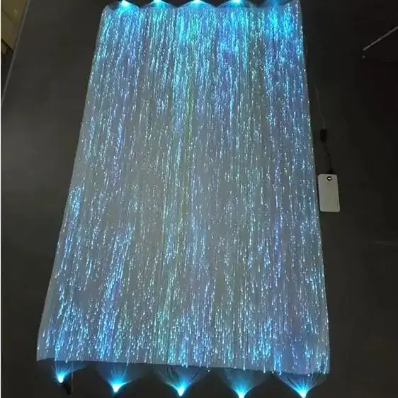 

LED Luminous Fiber Optic Fabric for Dresses Clothing Textile - LED Lighted up Table Cloth Runner Cover Party Halloween