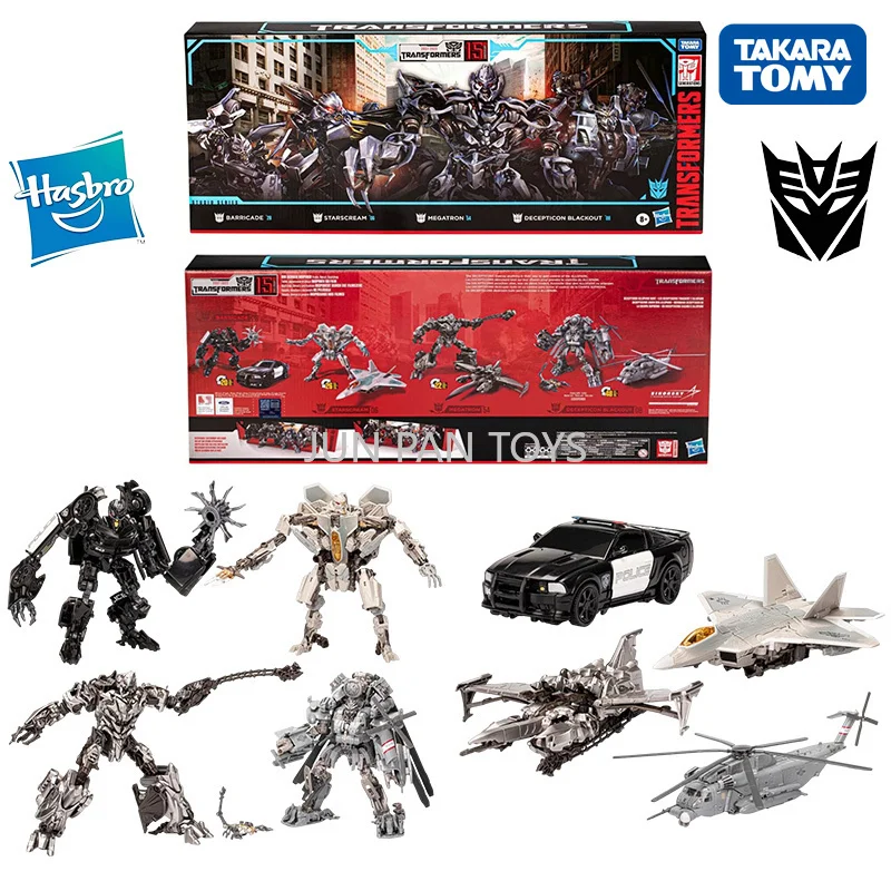 

Takara Tomy Transformers 15Th Anniversary Studio Series Barricade Starscream Megatron Blackout 4-Pack Action Figure Model Toy