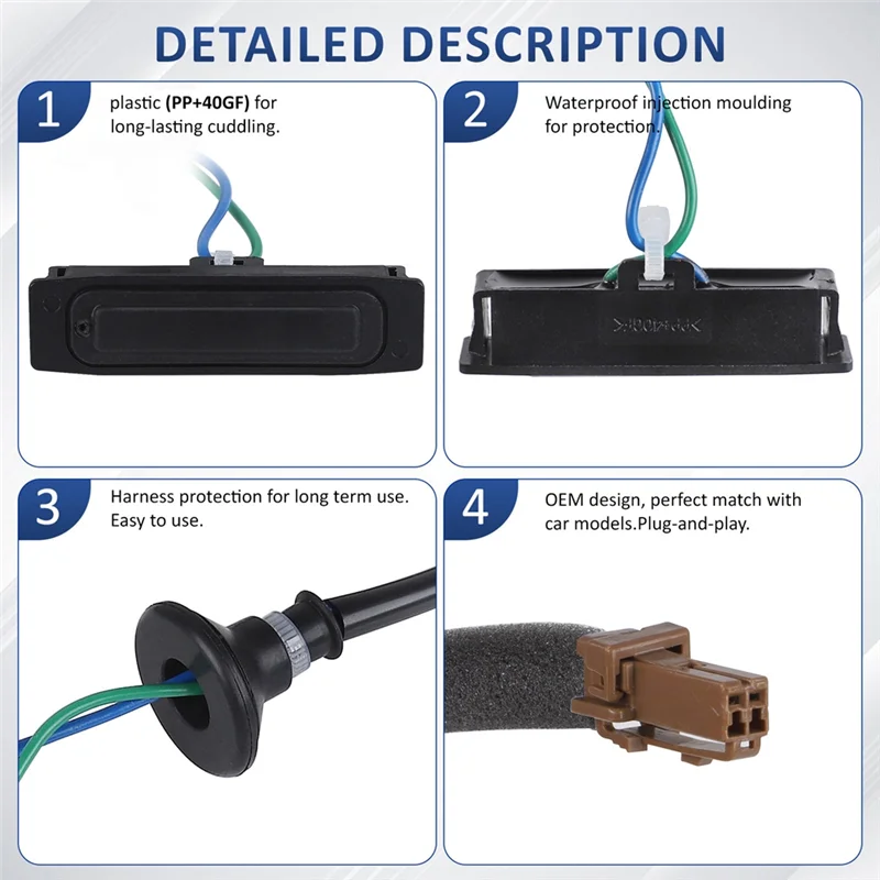 

Tailgate Switch Trunk Release Switch 253801BA0A For Infiniti EX35 2008-2013 QX50 2014-2020 Liftgate Switch Accesseoies