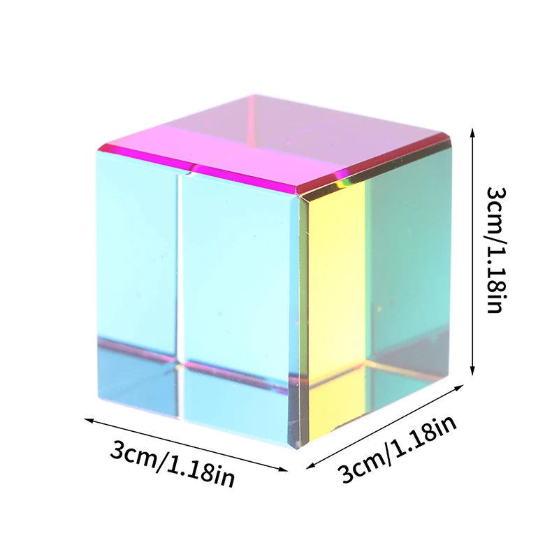 30mm kolor kostka z pryzmatem trzy podstawowe kolory popularny eksperyment optyczny kolor zabawki kolor domu neokubes zabawka
