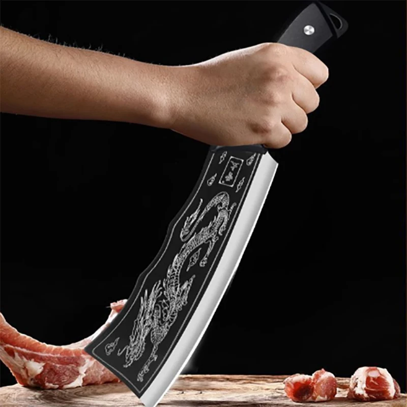 Stainless steel multifunctional bone chopping knife for household kitchen chopping chicken and duck bones thickened knife