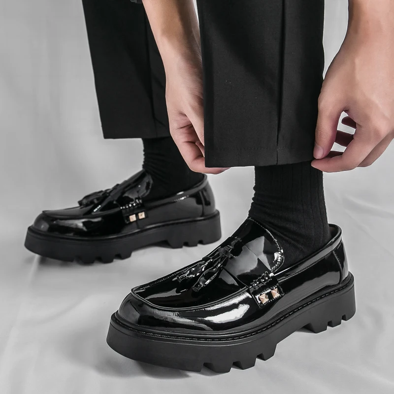 

New Luxury Brand Mens Loafers Designer Leather Formal Shoes Comfy Slip-On Dress Business Shoes Italian Men Casual Shoes Mocassin