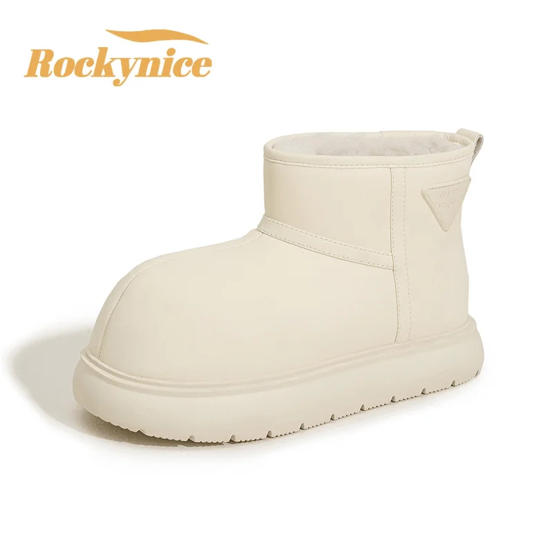 

Thick Plush Snow Boots Women Winter Keep Warm Fur Cotton Shoes Woman High Platform Waterproof Slip-On Ankle Botas Padded Shoes