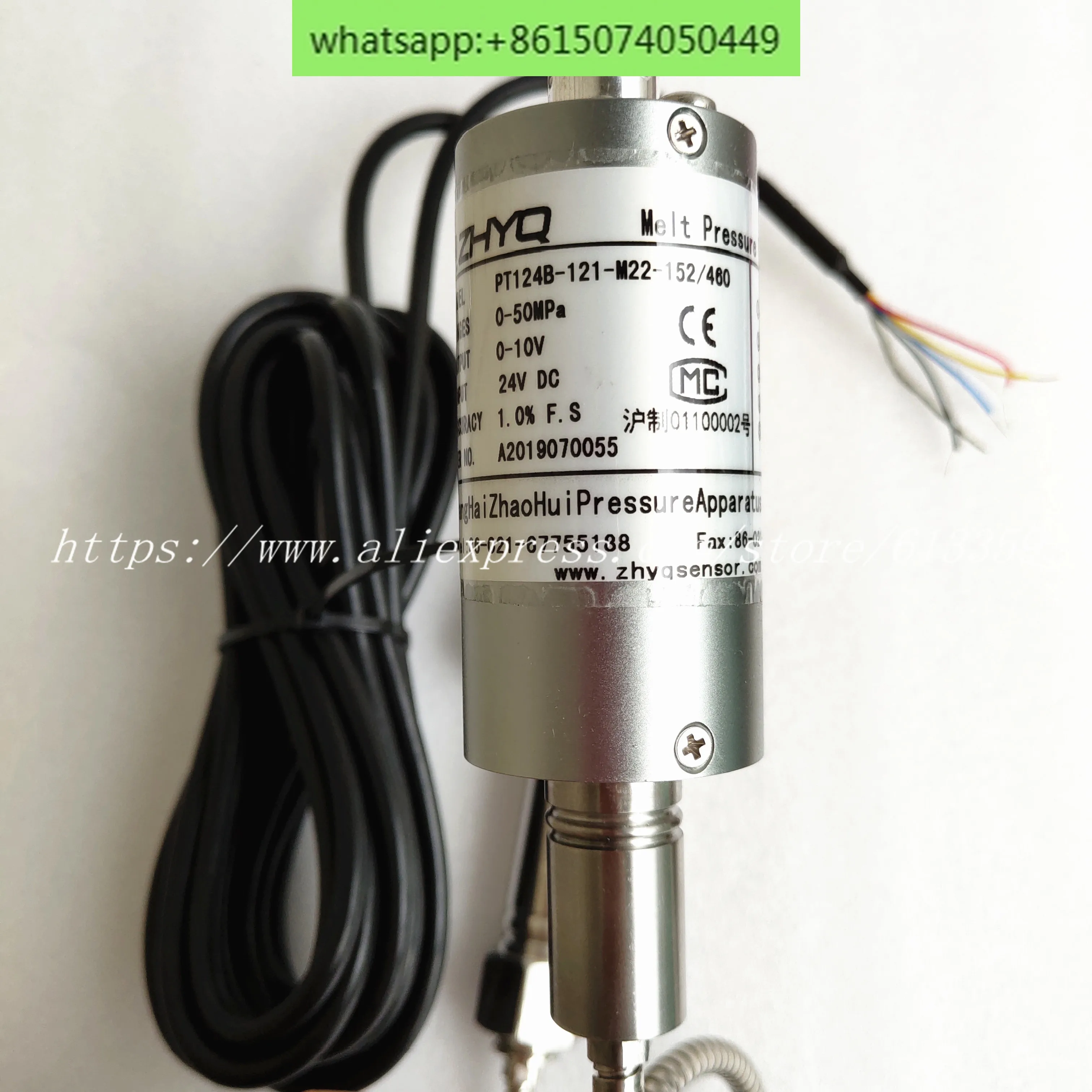 ZHYQ PT124B-121 Output 0-10V Flexible Stem Melt Pressure Transmitter Pressure Sensors