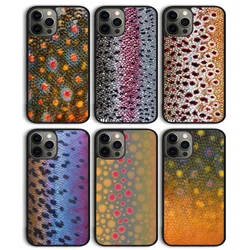 Rainbow Trout Fishing Skin Phone Case Back Cover for iPhone 16 15 SE2020 14 13 11 12 Pro Max mini XS XR X PlusS Shell Coque