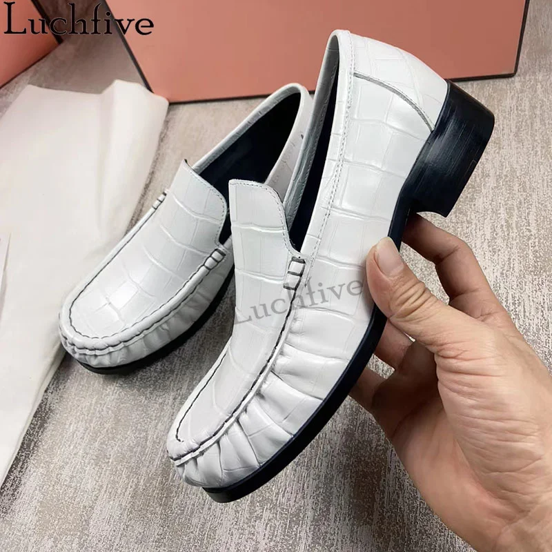 2024 Summer New Women's Doudou Shoes Flat Loafers Shoes Casual Slip-on flat Shoes Runway Formal Business Leather Shoes Mujer