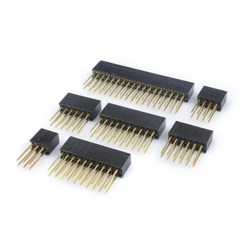 10pcs 2.54 11mm Single/Double Row Stackable Long Legs Femal Header 2.54mm For Arduino Shield 2P/3/4/5/6/8/10/15P 2*3/4/6/10/18p